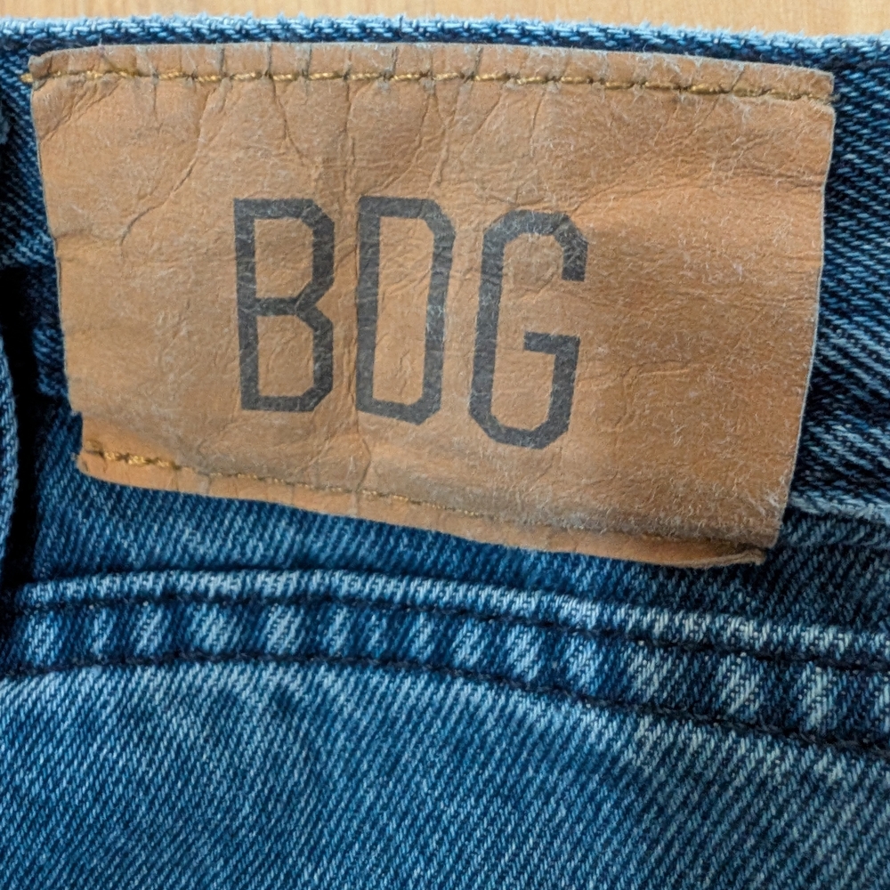 Urban Outfitters DBG High Rise Wide Leg Patchwork Skater Blue Jeans - Picture 7 of 11